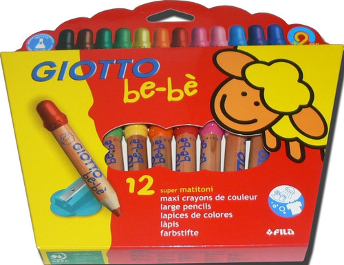 Lapices De Colores Giotto Bebe X12 + Sacapuntas(1114126) 