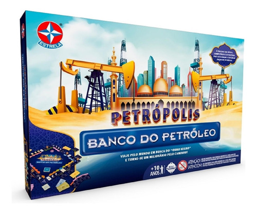 Jogo De Tabuleiro Petrópolis Banco Do Petróleo - Estrela