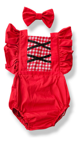 Disfraz Para Bebé Caperucita Roja Para Bebé + Capa Rojo 6-12 Meses - M