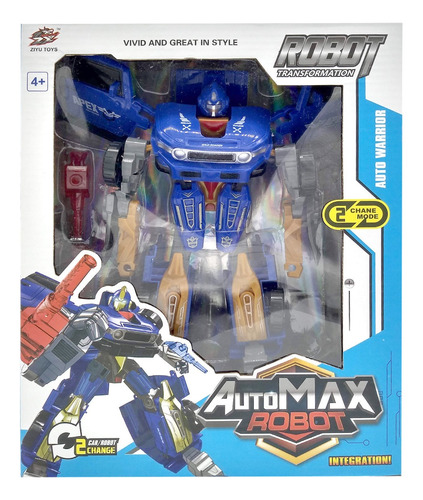 Auto Transformers Max Robot Juguete Transformable 2 En 1