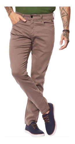 Imagem 2 de 9 de Calça Masculina Casual Skinny Sarja Color Reserva
