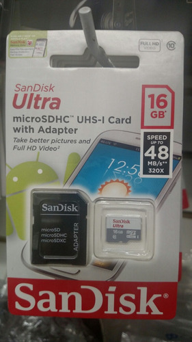 Cartão Microsd Classe 10 Ultra Original Sandisk 16g Dudacell