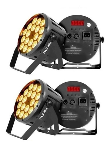 Par Led Superbright Par180a Ambar Rgbwa 18 Leds (4 Piezas)