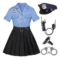 Comprar Gortykor Disfraz De Oficial De Policía Para Niñas, Uniforme 