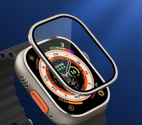 Protector De Pantalla Vidrio + Metal Para Apple Watch Ultra