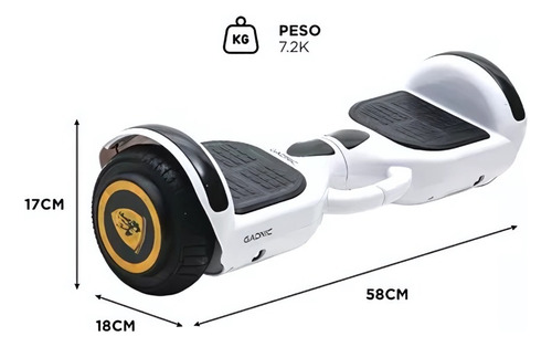 Hoverboard Patineta Con Bluetooth Llantas De 20cm