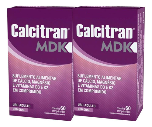 Kit Calcitran Mdk Com 2 Unidades 60 Comprimidos Cada