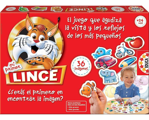 Juego De Mesa Infantil Educa Mi Primer Lince Con 36 Imágenes