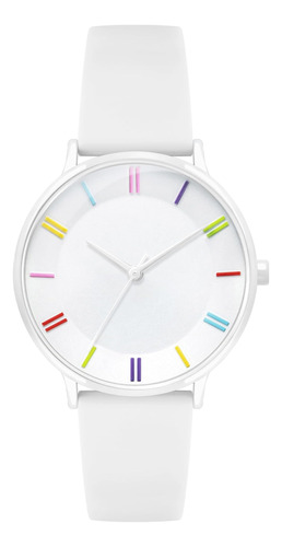 Bisley Reloj Blanco Para Mujer Reloj De Silicona Suave Reloj