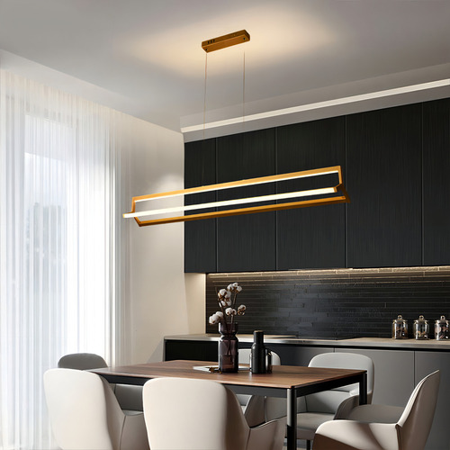 Pendente Lustre Sindora Dcd015085 100cm Metal Silicone 37w Cor Dourado