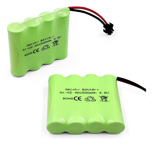 Gecoty Bateria Rc De 4.8 V, Paquete De 2 Baterias Recargable