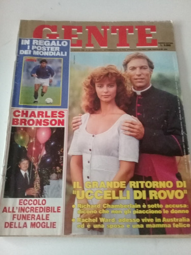 Revista Italiana Gente 1990 Póster Vialli Maldini Mundial