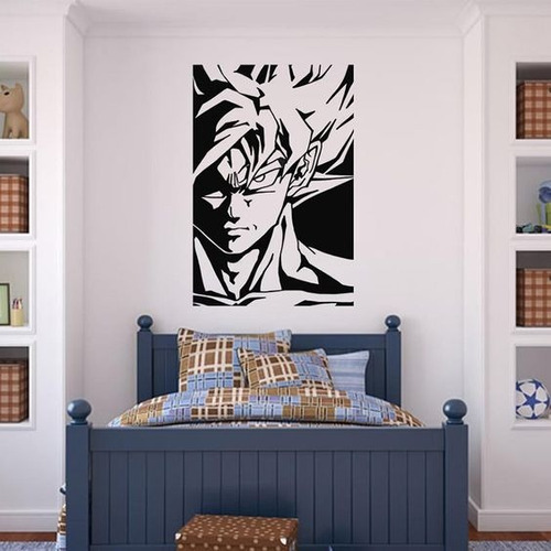 Adesivo De Parede Goku Dragon Ball Z  Tamanho 87x58 Cm