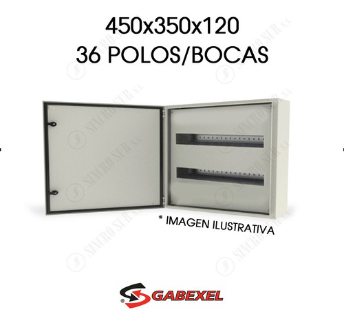 Gabinete Electrico Estanco Metalico 450x350x120 36 Bocas