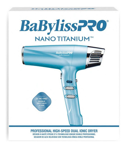 Secador De Pelo Babylisspro Nano Titanium Dual Ionic Bnt9100