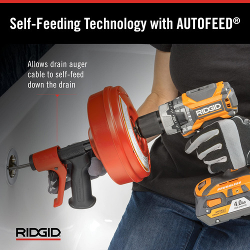 Máquina Limpiadora De Desagües Ridgid 57043 Power Spin+ De 6