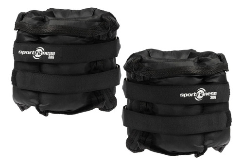 Pesas Tobilleras 6 Kgs Ejercicio Abdominal Sportfitness Color Negro