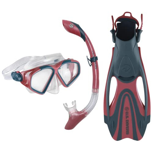 Adult Cozumel Mask/seabreeze Ii Snorkel/proflex Fins/ge...