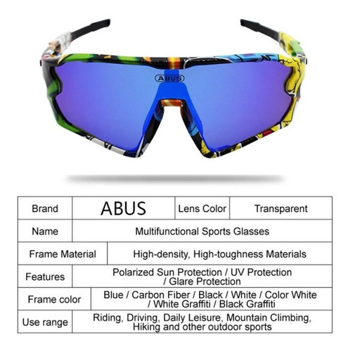 Gafas de ciclismo Abus Ftk 904 y 4 lentes para deportes de montaña