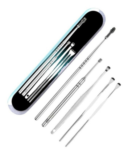 Imagen 4 de 10 de Herramientas Para Limpieza De Oídos Kit Quitar Cera Del Oído