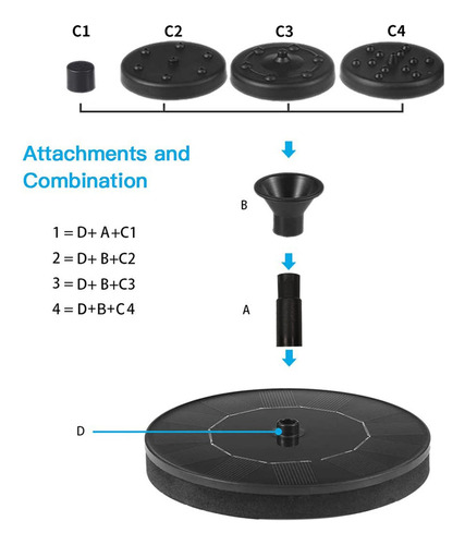 Fonte Solar Para Piscinas Com Bicos De Pulverização, Jardim