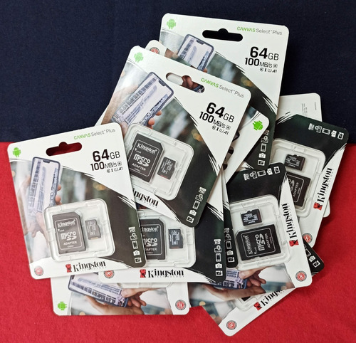 Microsd Kingston 64 Gb 100% Genuina Clase 10 100mb/s