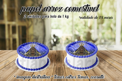 Nossa Senhora Aparecida Papel De Arroz Comestível 14,5 Cm 