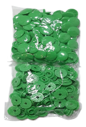 Broche Plástico 13/15 X 100 Unidades Mas Matriz 13/15 Verde Brillante Claro