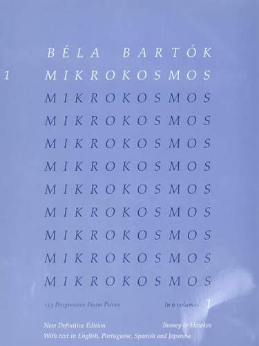 Libro: Bela Bartok - Mikrokosmos Volume 1 (blue): 153 Progre