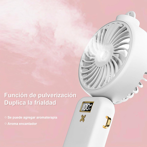 Ventilador Usb Portátil, Con Pulverizadormini Handheld Fan