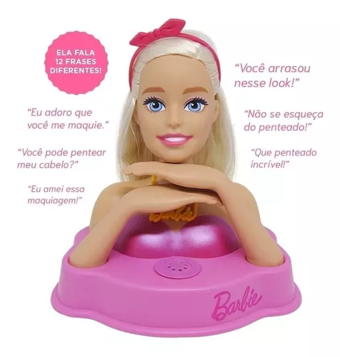 Boneca Barbie Busto Pentear Maquiar Maquiagem Mattel