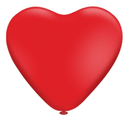 Balão Bexiga Coração Vermelho 20 Liso 1 Un Decoração Namoro