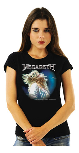 Polera Mujer Megadeth Live In Buenos Aires Metal Abominatron