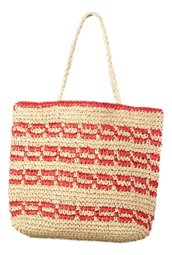 Bolso De Hombro Tejido Bolso De Playa Portátil Para