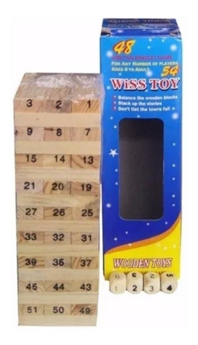 Jenga Juego Yenga 54 Piz Mediano Torre Bloques Envio Rapido