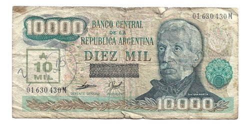 Liquido Billete De Argentina. 10.000 Australes Transitorio