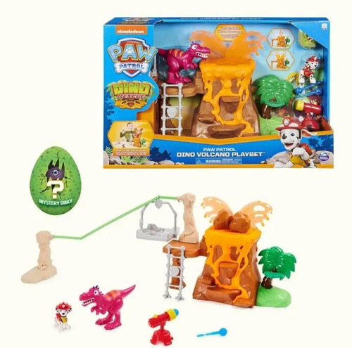 Paw Patrol Dino Rescue, Dino Volcano Playset, Marshall (Usado)