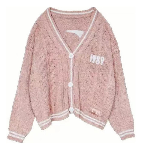 1989jersey Punto Con Cuello En V Para Mujer Otoño E Invierno