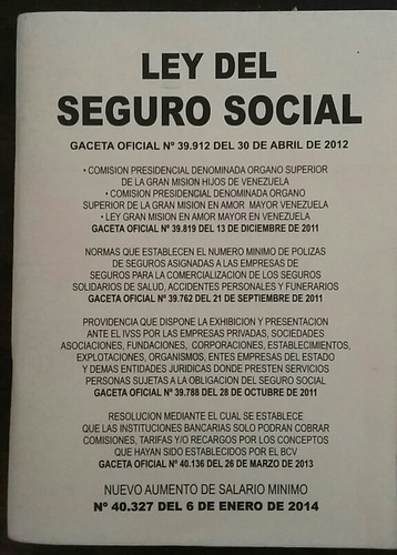 Ley Del Seguro Social 2012