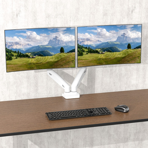Soporte Para Doble Monitor Wali Con Resorte De Gas Ajustable