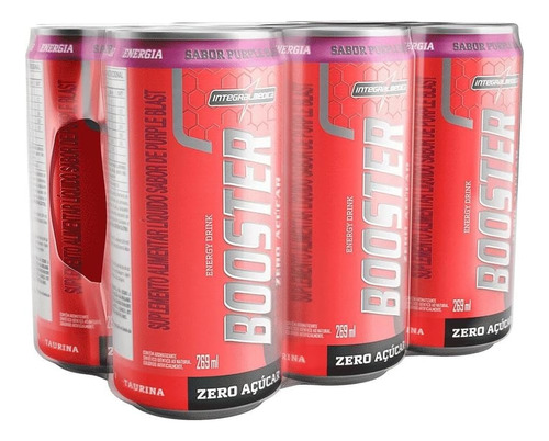 Booster Energy Drink (kit 6un. 269ml) Integral Purple Blast