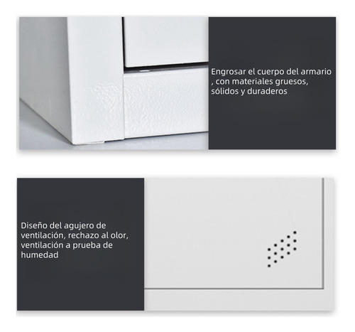 Locker Metalico 1 A 5 Puertas Casillero Chapa 38x42x180cm Gris