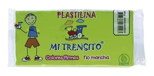Barra Plastilina 250 Gramos *10 Unidades, 2.5 Kilos, Verde