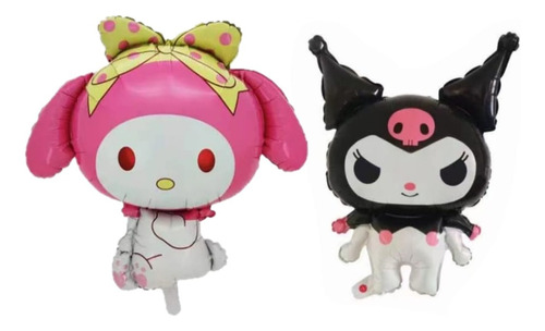 1 Globo Kuromi + 1 Globo My Melody