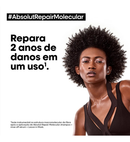 Kit Absolut Repair Molecular Loreal Shampoo 300ml + Mascara
