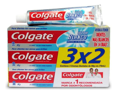 Pasta Dental Colgate Ultra Blanco 3 Un 90 G