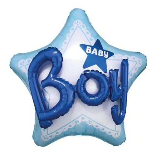 Kit De Globo Estrella Para Baby Shower De Niño Inc. Letras