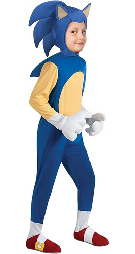 Disfraz De Sonic El Erizo Talla  S Un Solo Color