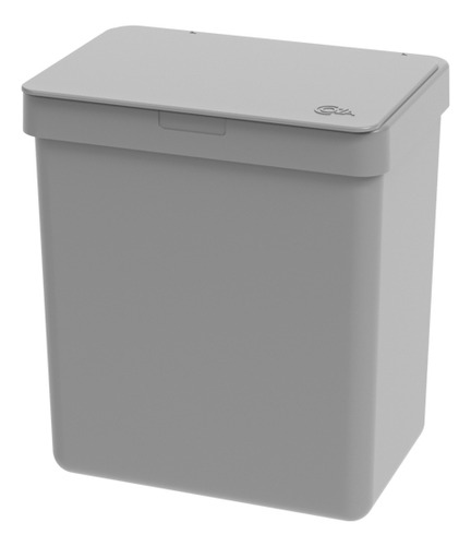 Lixeira Single Coza Basurero Trash Bin 2,5 Litros Cor Cinza claro