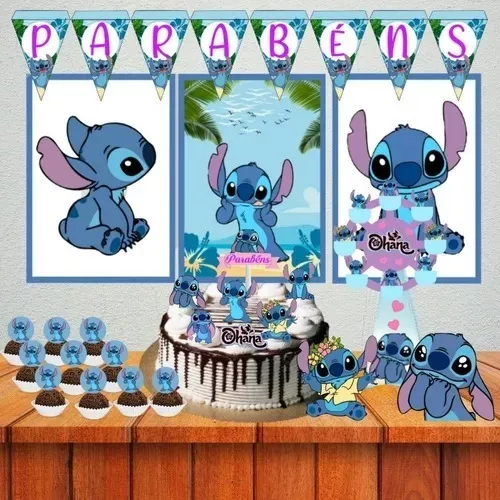 Um show de delicadeza nesse aniversário com tema do Stitch que acontec